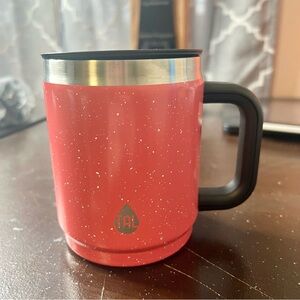 TAL Stainless Steel Boulder Coffee Mug 14oz, Bright Pink Speckled